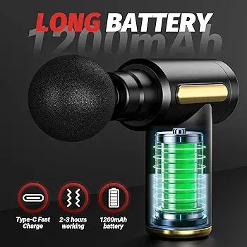 Deep Tissue Massage Gun High Torque Muscle Relaxer Portable
